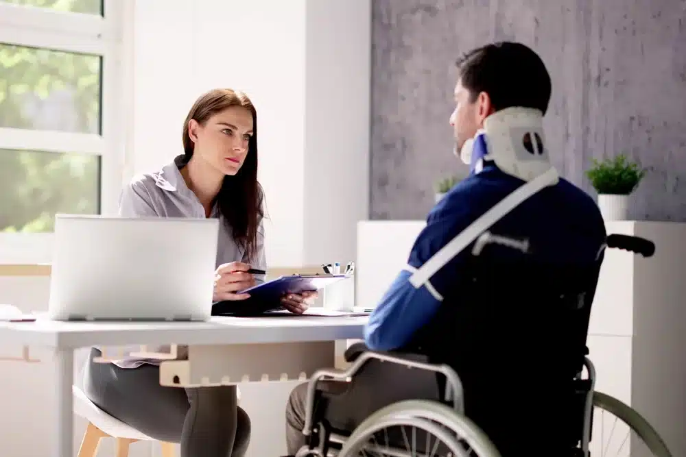 Physician filing for worker injury compensation claim