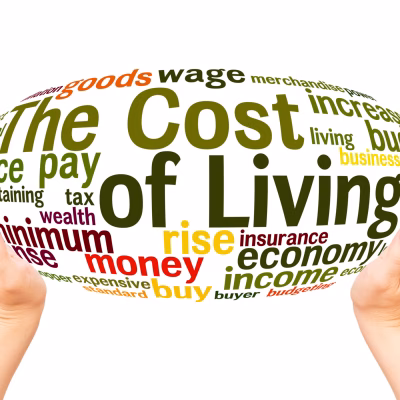 cost of living concept in hands