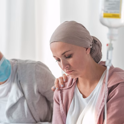 Young women with cancer supporting each others